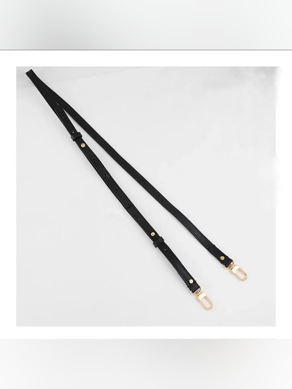 Louis Vuitton Replacement Black Leather Crossbody Strap